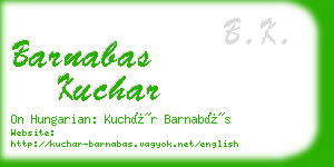 barnabas kuchar business card